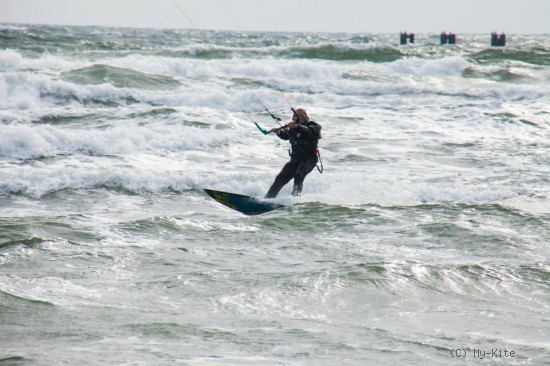 Wind beim Kitesurfen. und Windsurfen